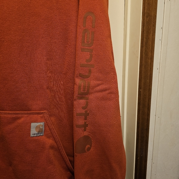 Carhartt Men's Orange Hoodie - 2XL Loose Fit - Picture 2 of 7